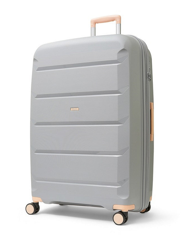 Tulum Expandable Hardshell Large Suitcase 78cm - Grey / Peach