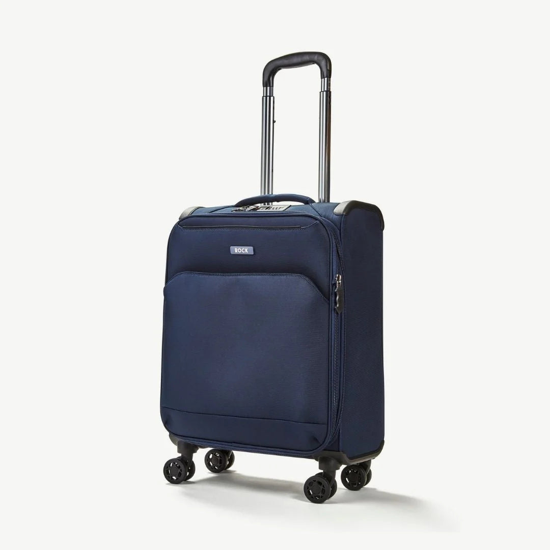 Georgia Expandable Soft 3pc Suitcase Set - Navy