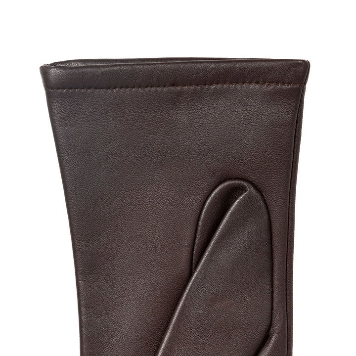 Women's Single-Point Leather Gloves - MOCCA / M