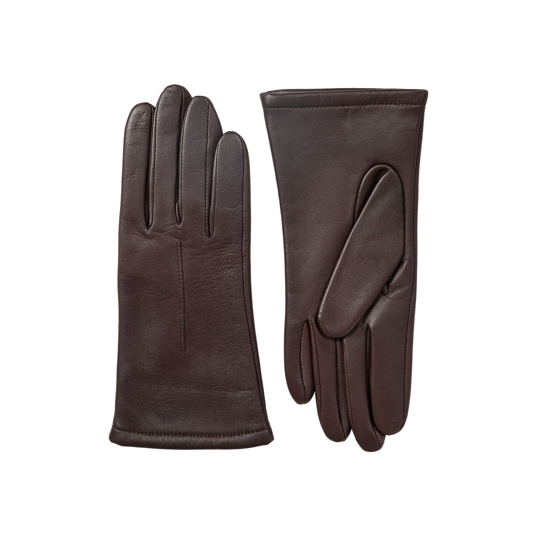 Women's Single-Point Leather Gloves - MOCCA / M