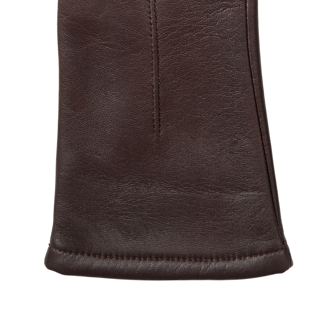 Women's Single-Point Leather Gloves - MOCCA / M