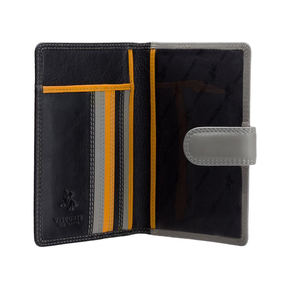 Sumba Passport Wallet - Black Multi Rainbow