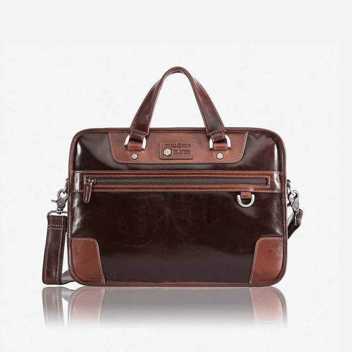 Oxford Medium Laptop Briefcase - Tobacco