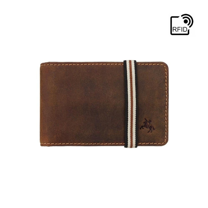 Visconti Nelson Banded Card Wallet - Oil Tan