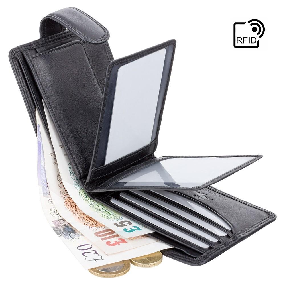 Visconti Strand Cash & Coin Wallet - Black