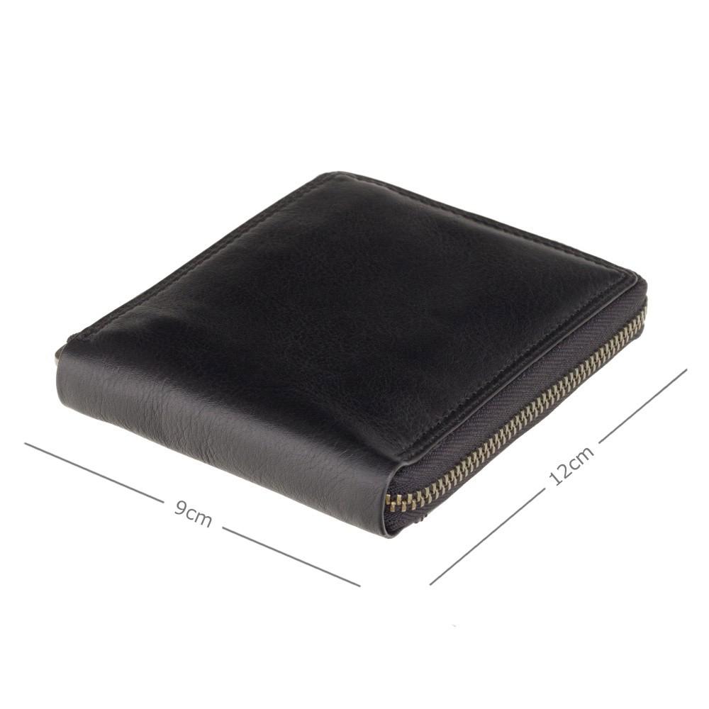 Visconti Camden Zip Around Coin Wallet - Black