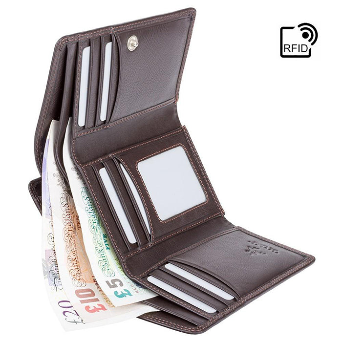 Visconti Picadilly Cash & Coin Purse - Chocolate