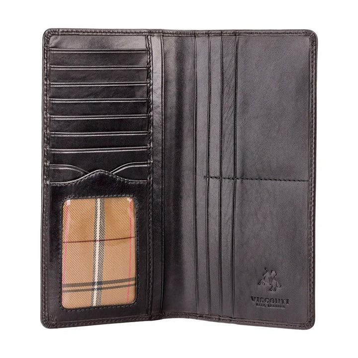 Visconti Turin Cash & Card Jacket Wallet - Italian  Black