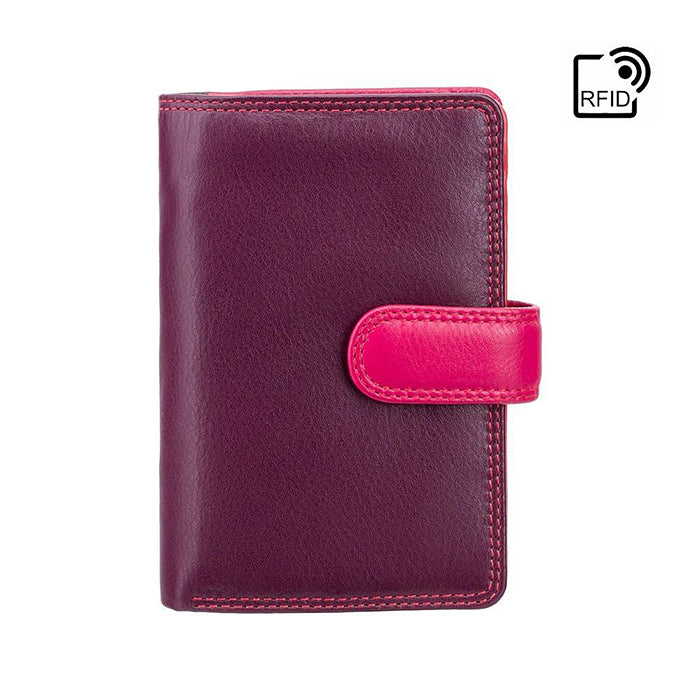 Visconti Fiji Cash & Coin Tabbed Purse - Plum Multi