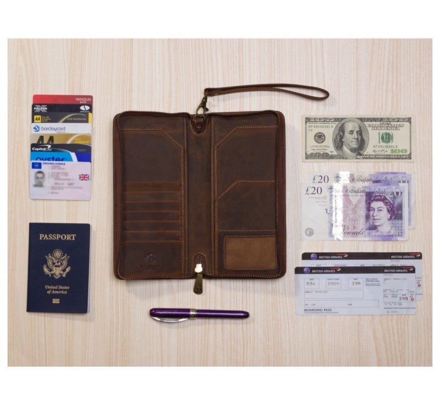 Wing Travel Wallet - Oil Tan