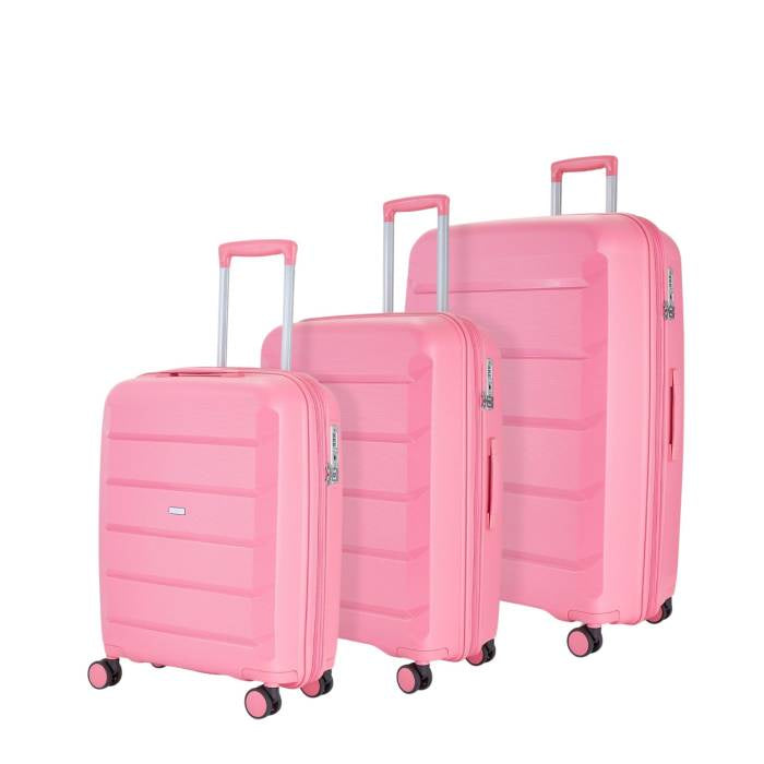 Tulum Expandable Hardshell 3pc Set - Bubblegum Pink