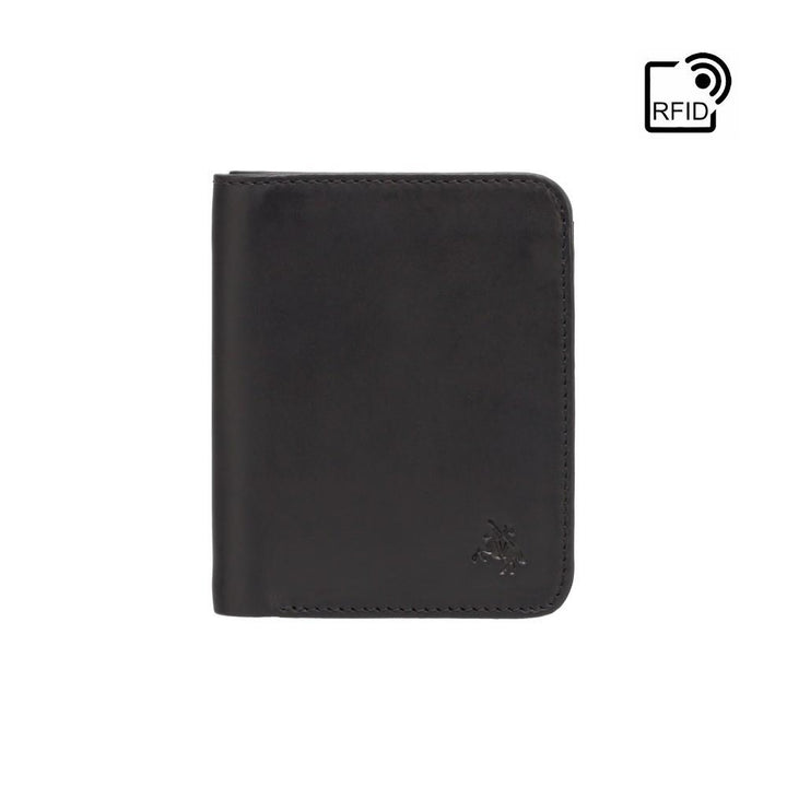 Lank Cash & Card Slim Wallet - Black/Orange