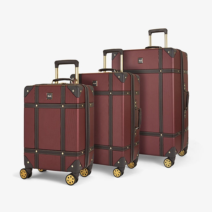 Vintage Hardshell 3pc Set - Burgundy